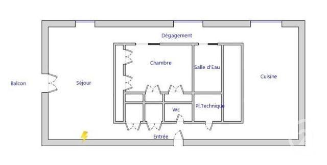 Appartement F2 à louer - 2 pièces - 70.21 m2 - VOIRON - 38 - RHONE-ALPES - Century 21 Immobilier Du Palais